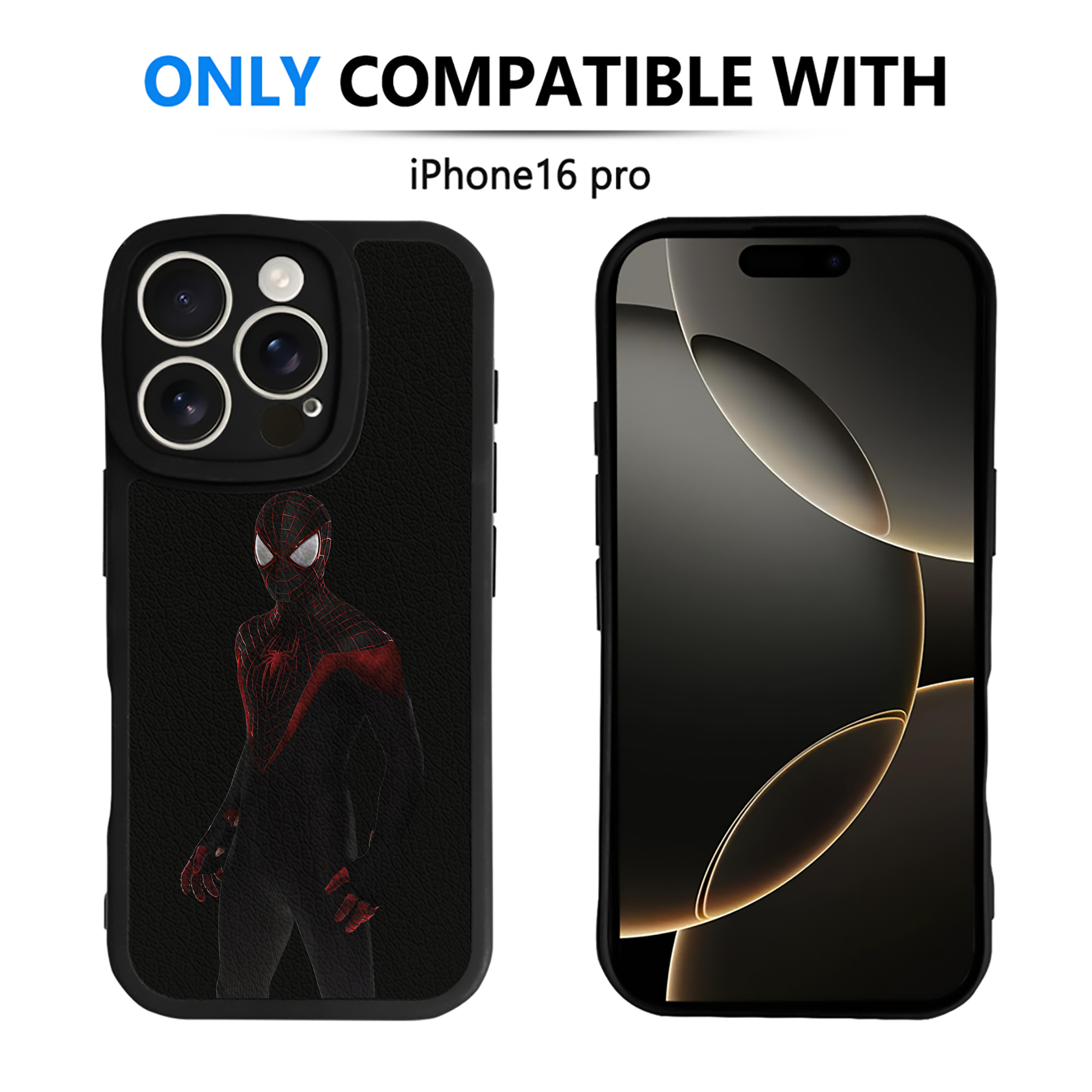 （画像用） Spider Man スパイダーマン 【iPhone 16シリーズ対応】シリコンスマホケース（レザー調） 材質：シリコン